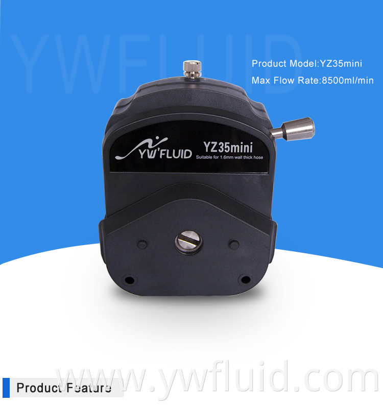 YWfluid High precision Stainless steel bearing Peristaltic pump head with 3/6 rollers